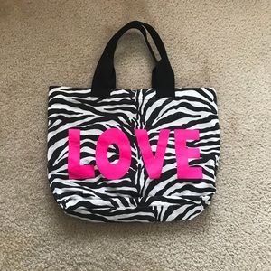 Cloth zebra LOVE bag